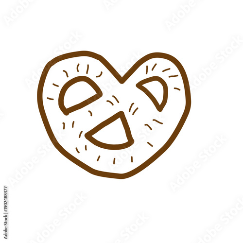 Set of hand drawn cookies, Doodle line hand drawn of cookies. Set of various cracker and biscuits for food theme, hand drawn various biscuit. Food frame cookies.