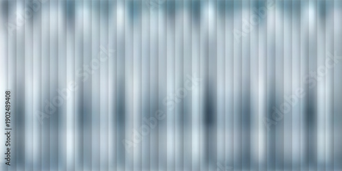 Dark grey and blue green ribbed glass. Natural color. Vector ribbed glass texture. Mesh gradient. acrylic ribbed bath surface. Reeded glass background semitransparent overlay. Bath wall window