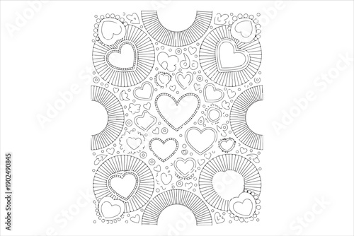 Romantic Love Concept with Couple Silhouette Illustration