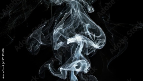 Wallpaper Mural Ethereal dance of smoke against a stark black backdrop. Torontodigital.ca