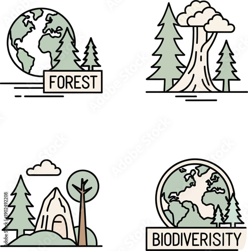 A conceptual illustration depicting the global crisis of biodiversity loss and the extinction of various species in a fragile ecosystem.