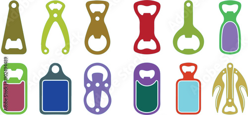 Colorful Bottle Opener Keychains in Various Shapes and Colors