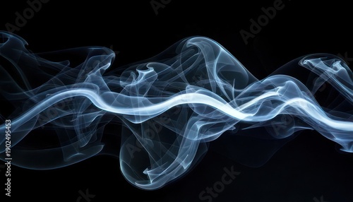 Wallpaper Mural Ethereal Smoke Stream - A Dance of Light and Shadow. Torontodigital.ca