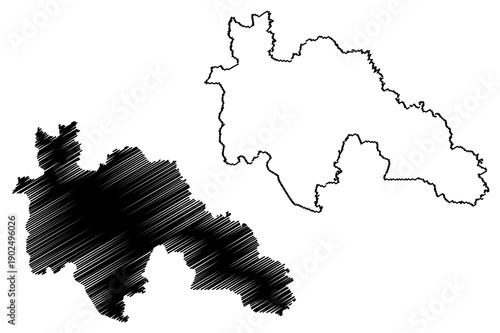 Savanes District (Ivory Coast, Republic of Cote dIvoire) map vector illustration, scribble sketch Savanes map