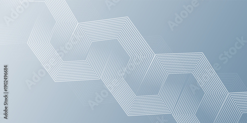 Digital abstract background hexagon lines on gray background. Futuristic digital network stripe line art design for poster, brochure, cover, website, banner. modern vector eps10