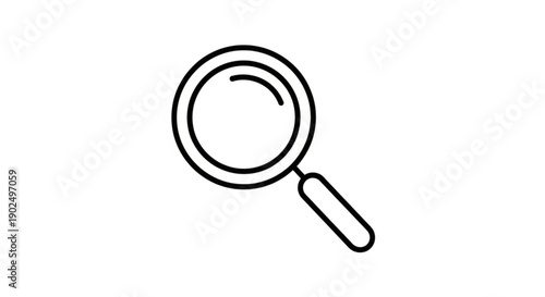 Modern magnifying glass icon for search and investigation purposes