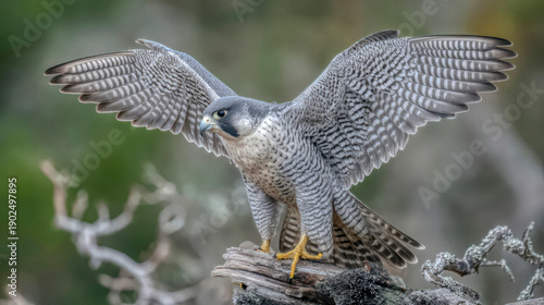 Tiercel peregrine falcon
