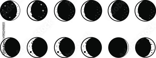 Ramadan crescent moon silhouette pattern for islamic holy month of fasting and reflection