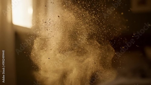 Wallpaper Mural Sunlit dust particles dancing in tranquil morning light Torontodigital.ca