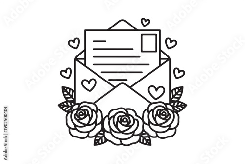 Romantic Couple Silhouette with Heart Background