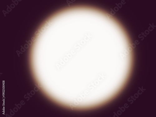 A bright, glowing white orb centered on a dark background. Soft, diffused edges create a spotlight or celestial effect, giving the impression of a powerful light source or sun.