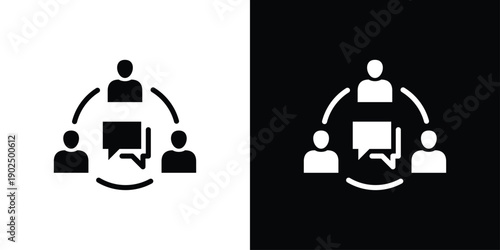 Communication Icon Sheet Black And White