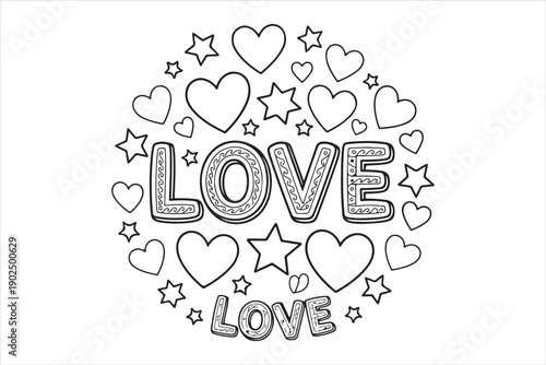 Romantic Couple Silhouette with Heart Background