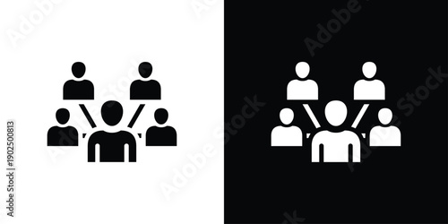 Influence Icon Sheet Black And White