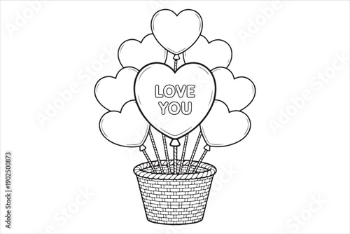 Romantic Couple Silhouette with Heart Background