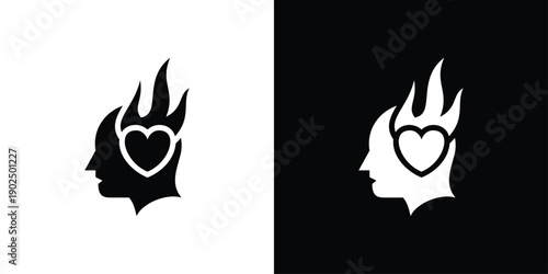 Passion Icon Sheet Black And White