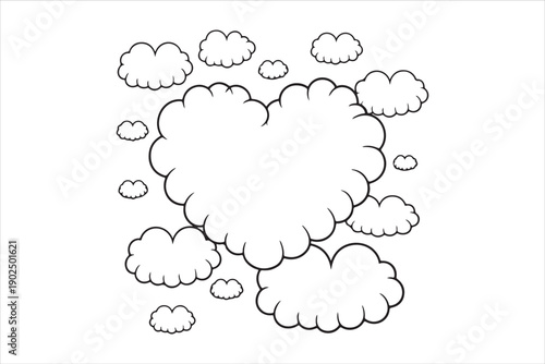 Romantic Couple Silhouette with Heart Background