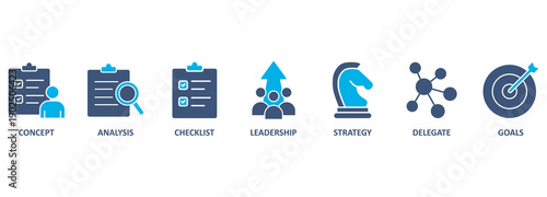 Banner planning concept vector illustration with icons 