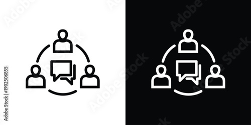 Communication Icon Sheet Black And White