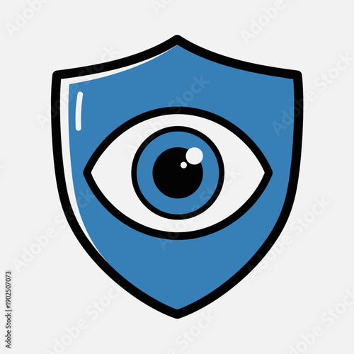 Blue Shield with Eye Icon.