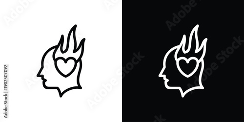 Passion Icon Sheet Black And White