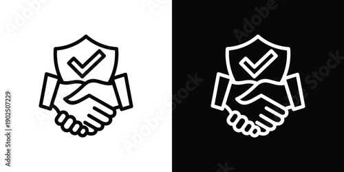 Trust Icon Sheet Black And White