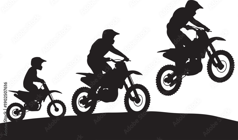 Obraz premium Motocross Race Extreme Evolution