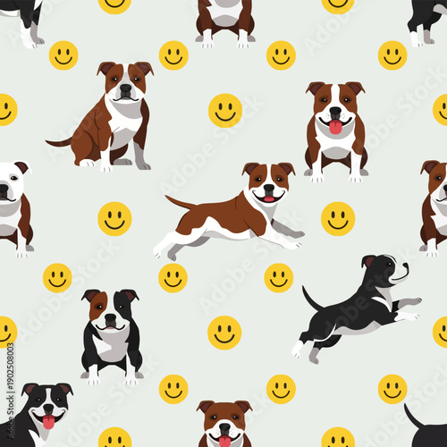 Brown and Black Dogs Pattern.