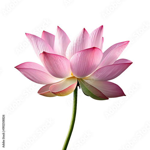 Pink lotus traditional flower  isolated on transparent background