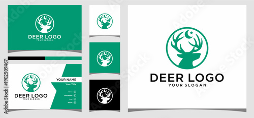 Deer Logo Design Template Collection Display.