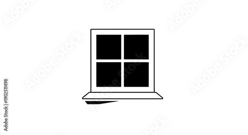 Laptop Computer Screen with Window Interface Icon, Symbolizing Software, Programming, and Digital Work, isolated white background.