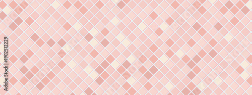 Pink background wall with tile bathroom shelf for kitchen 3d product. Pool shower ceramic with texture white square for floor minimal counter. Backdrop pattern pink with interior tile table.