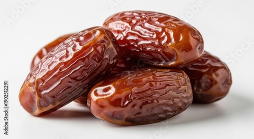 Wallpaper Mural Close Up View of a Pile of Fresh Medjool Dates Isolated on White Background Torontodigital.ca
