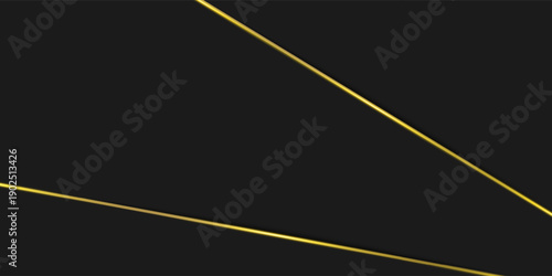 Luxury Vector Background, golden lines on dark, Premium Banner stock illustration