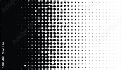 Black and white halftone gradient pattern