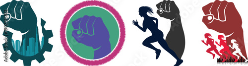 May day or labour day vector graphic design element