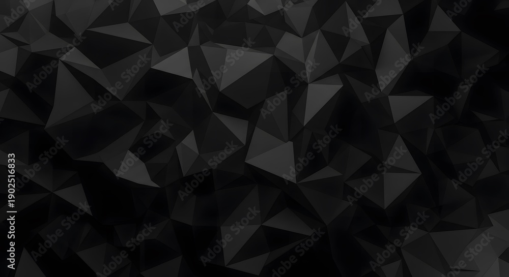 Fototapeta premium Dark geometric pattern background with black triangles