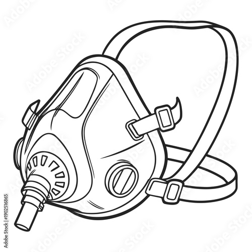 Clean vector graphic of medical anesthesia equipment on a white background, essential for surgical procedures and patient comfort.