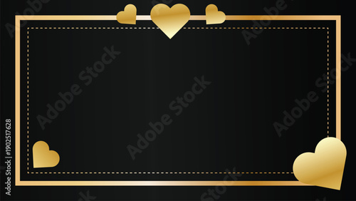 golden frame with heart
