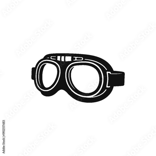 Vintage Goggles: A close-up shot of vintage goggles, evoking a sense of adventure, with the focus on the sleek lines and functional design of the eyewear.