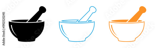 Mortar and pestle icons