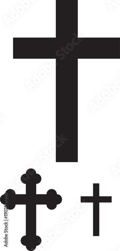 Christian Cross Symbol Vector Illustration