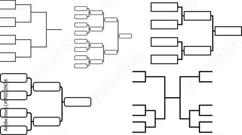 Elimination Tournament Bracket Vector Pack