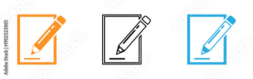 Colorful illustration of a pencil on a notepad