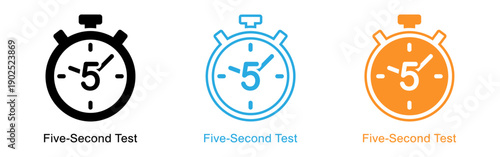 Five second test icons