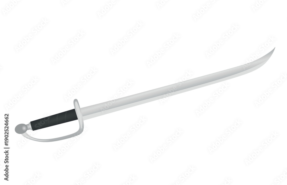 Naklejka premium Pirate traditional saber. vector illustration