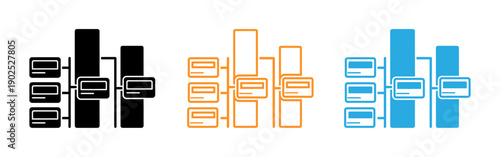Network connection diagram with mobile devices