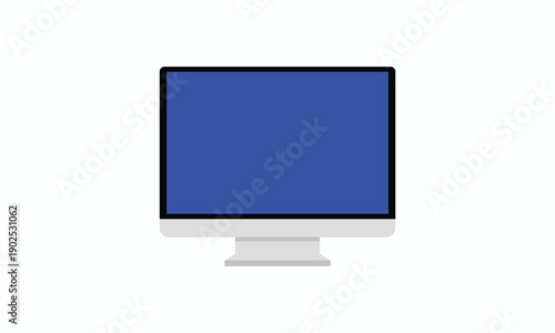 PC mockup device with blue screen.