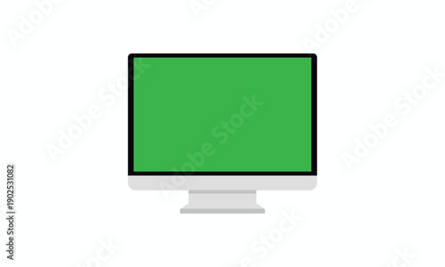 PC mockup device with green screen
