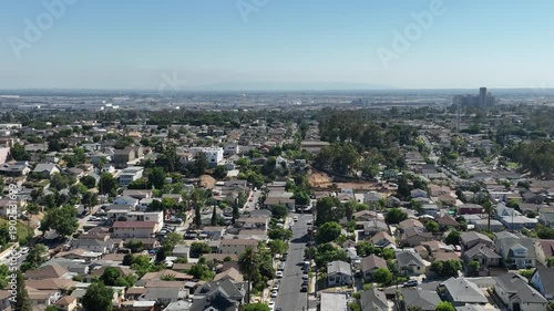 Wallpaper Mural East Los Angeles towards Commerce Aerial Shot R California USA Torontodigital.ca